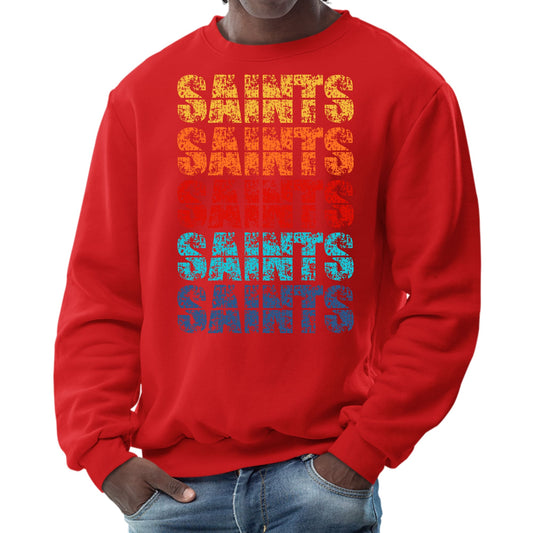 Mens Graphic Sweatshirt - Saints Colorful Art Illustration-1