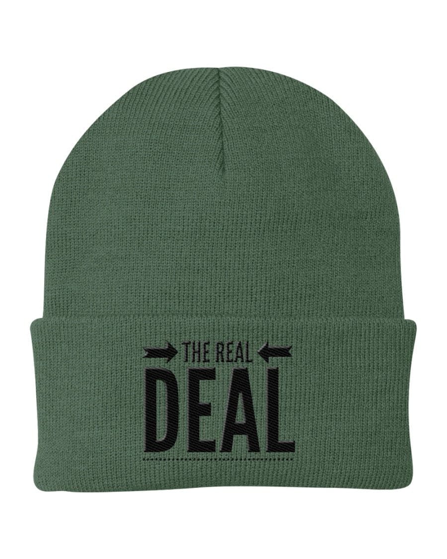 Beanie Cap - the Real Deal Embroidered Graphic / Cuffed Knit Hat-4