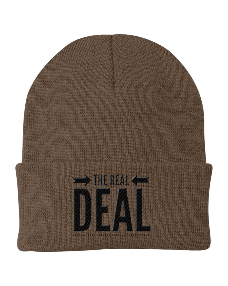 Beanie Cap - the Real Deal Embroidered Graphic / Cuffed Knit Hat-6