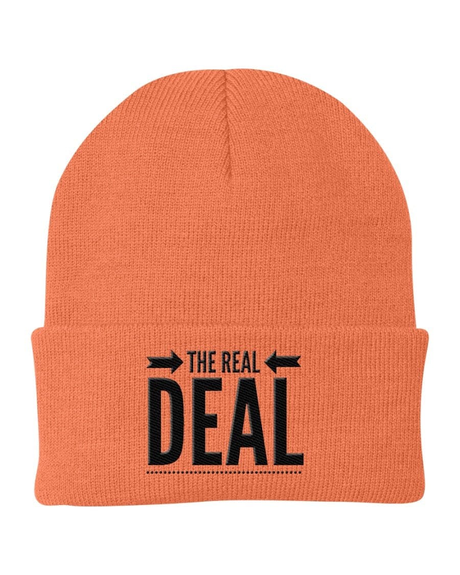 Beanie Cap - the Real Deal Embroidered Graphic / Cuffed Knit Hat-7