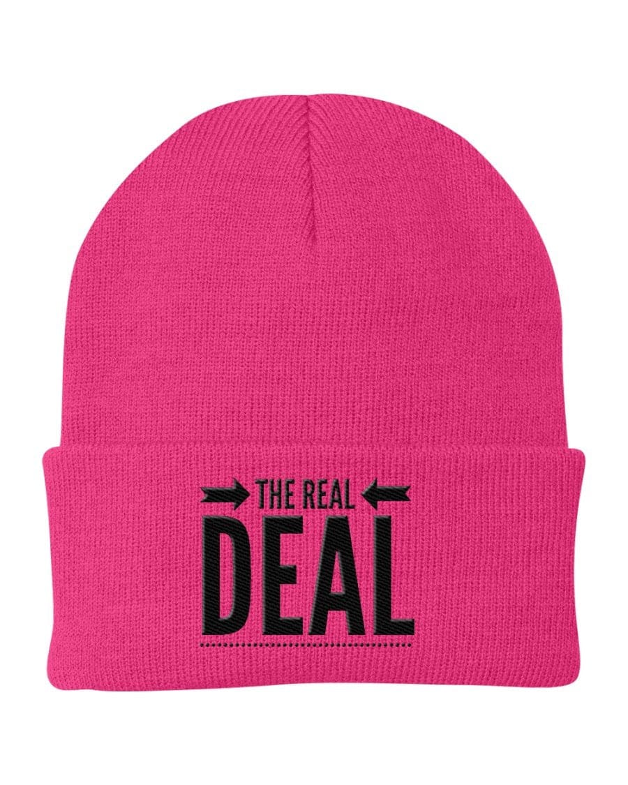 Beanie Cap - the Real Deal Embroidered Graphic / Cuffed Knit Hat-8