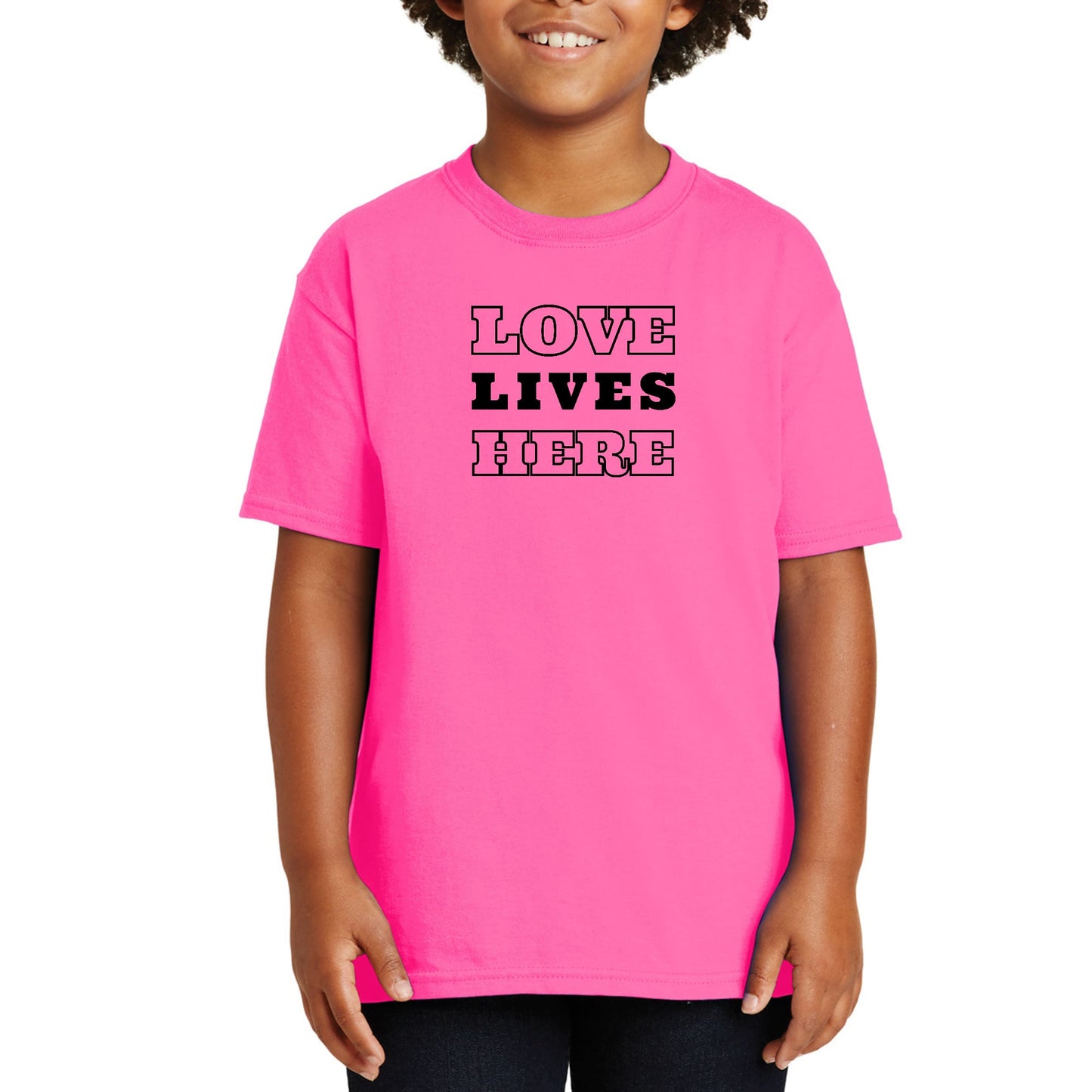 Youth Short Sleeve Graphic T-shirt Love Lives Here-3